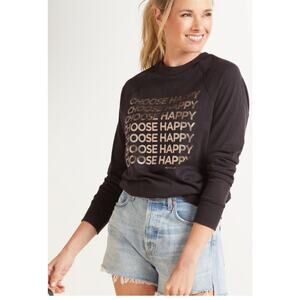 Spiritual Gangster Choose Happy sweatshirt pullover crewneck large Evereve